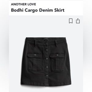 GUC Another love size 30 black button up mini skirt